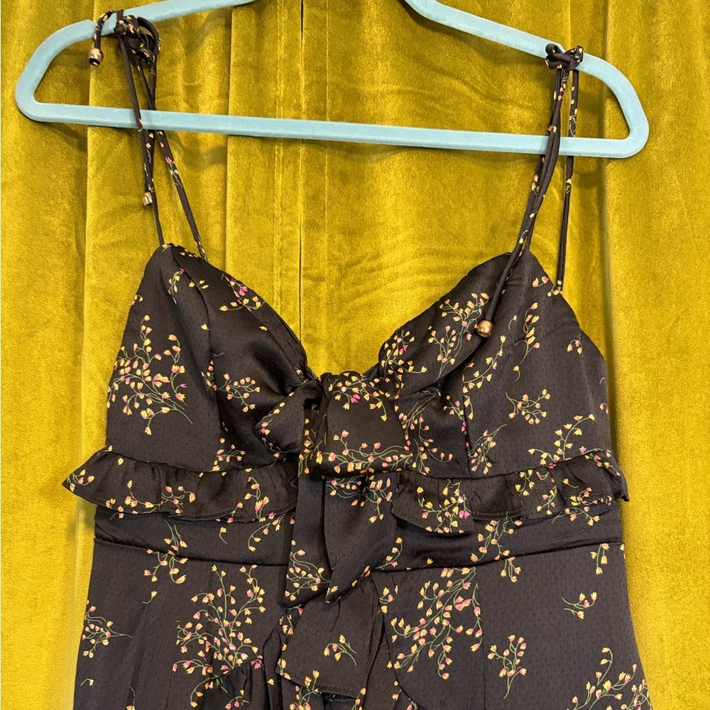 NWT Hello Molly Ruffle Bust Tie Floral Sprint Print Mini Dress US 6 Retail $90 - Picture 4 of 9